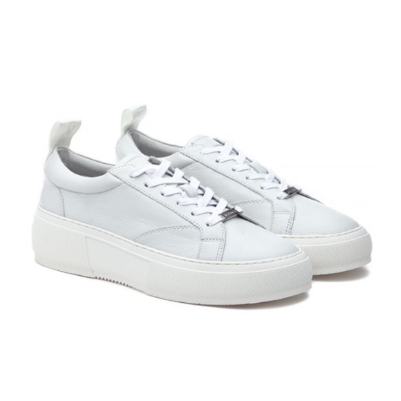 J/SLIDES Shoes - J/SLIDES WHITE LEATHER COURTO‎ LACE UP SNEAKER SIZE 11M NEW IN BOX